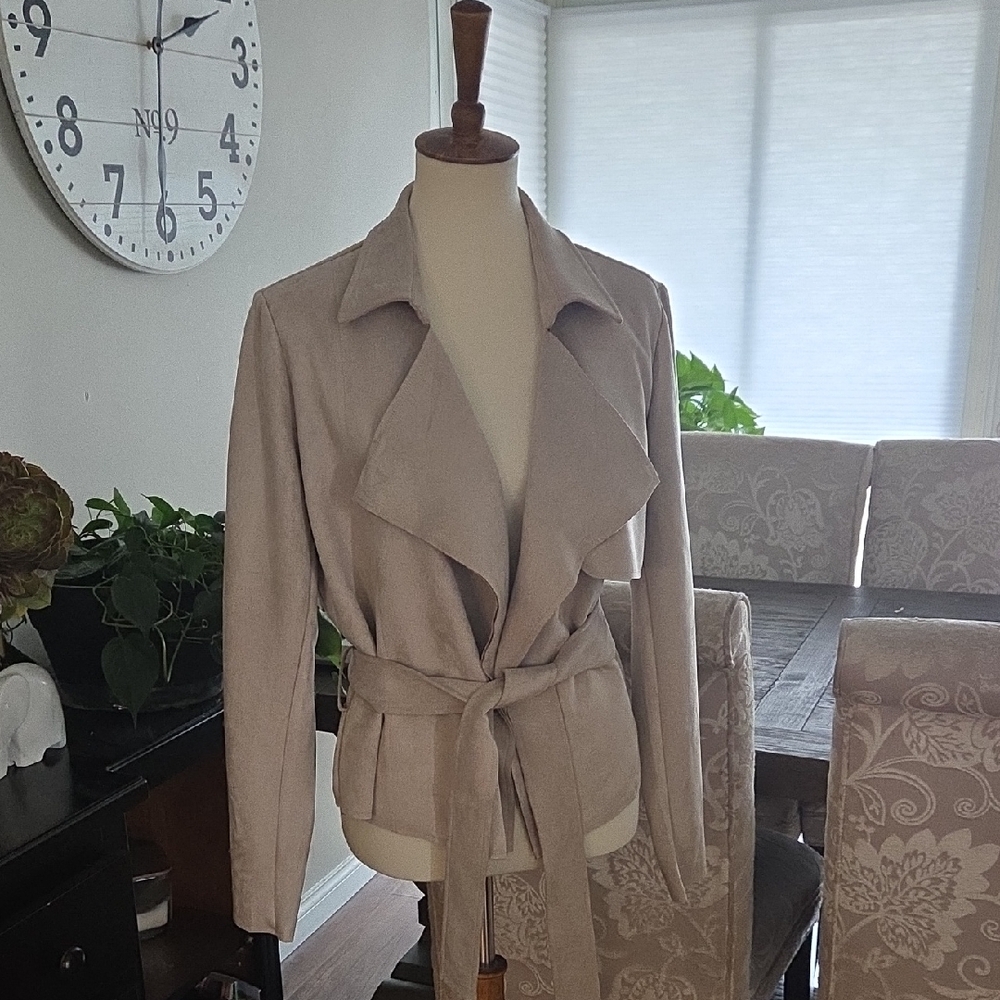 Solitaire Taupe Belted Trench Jacket
